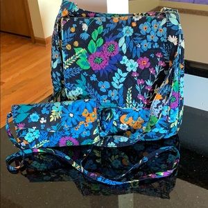 Vera Bradley Purse w/ Wristlet  & Trifold Wallet